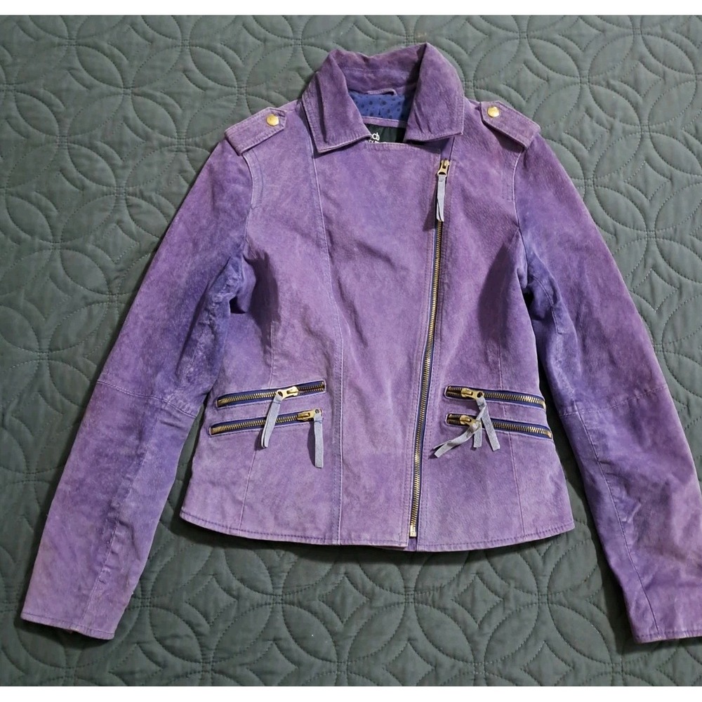 VTG WOMEN'S CORTY‎ BENNETT S.L. GENUINE ITALIAN COAT/JACKET SIZE 44 Purple